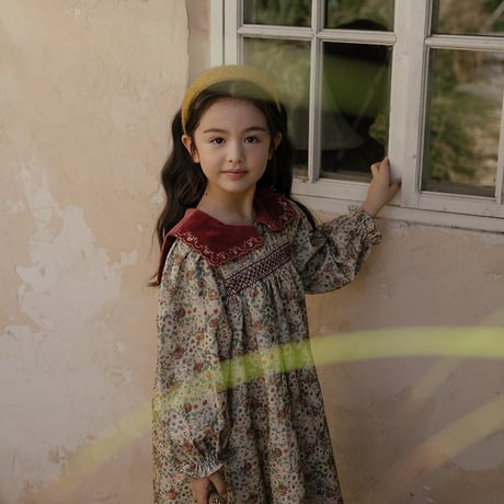 [予約] Bonjour Square Collar Dress/ OREN by Hibyebebe
