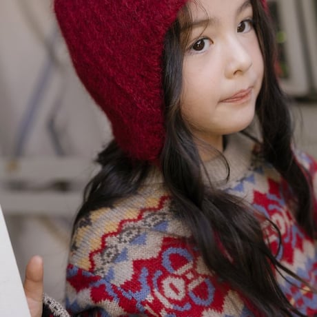 [予約] Flip Knit Brimmed Beanie/ OREN by Hibyebebe