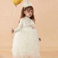[予約] Milky Petal Bow Dress