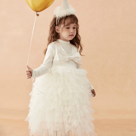 [予約] Milky Petal Bow Dress