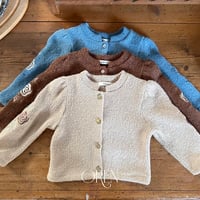 [予約] Gemma knit cardigan/ OREN by Hibyebebe