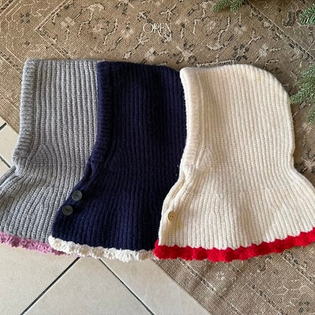 [予約] Colorblock Cape Balaclava/ OREN by Hibyebebe
