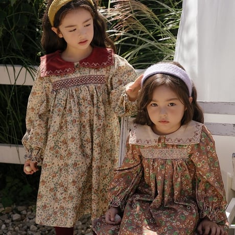[予約] Bonjour Square Collar Dress/ OREN by Hibyebebe