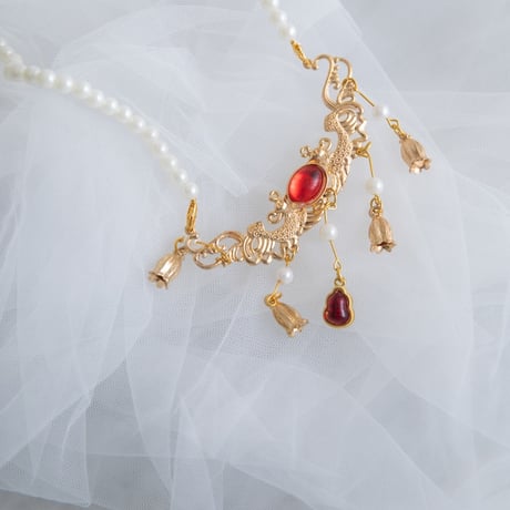 [予約] Crimson Heirloom Pearl Necklace