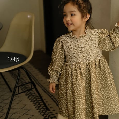[予約] Margo Leopard Dress/ OREN by Hibyebebe