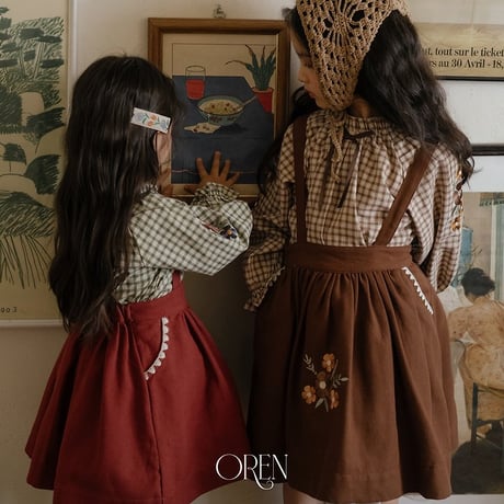[予約] Autumn Bloom Skirt/ OREN by Hibyebebe