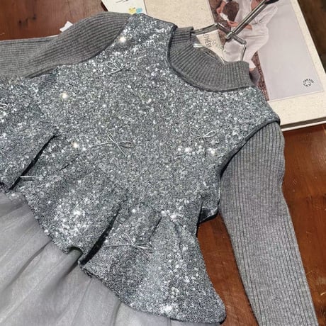 [予約] Starlight Peplum Tulle Dress & T-shirt