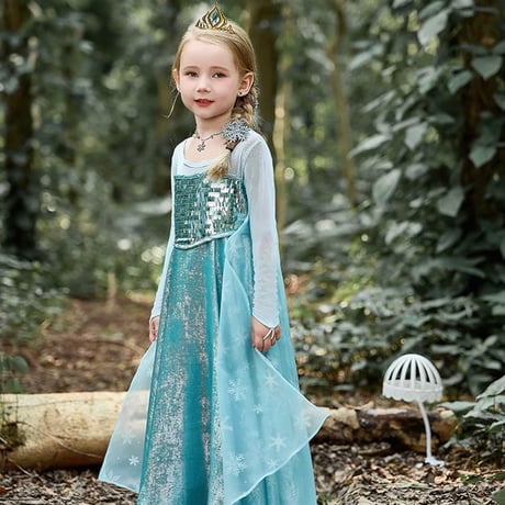 [予約] New Snow Queen Glitter Dress + Snow Queen Crown set