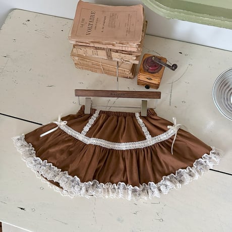 [予約] Suede skirt/ marron