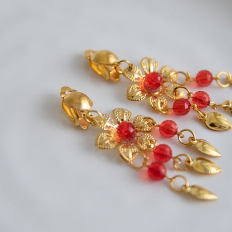[予約] Ruby Chandelier Earrings