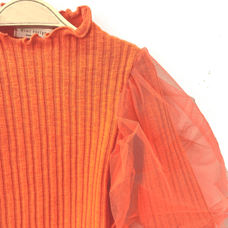 [予約] Ribbed Sha Sleeve T/ Mini Recipe