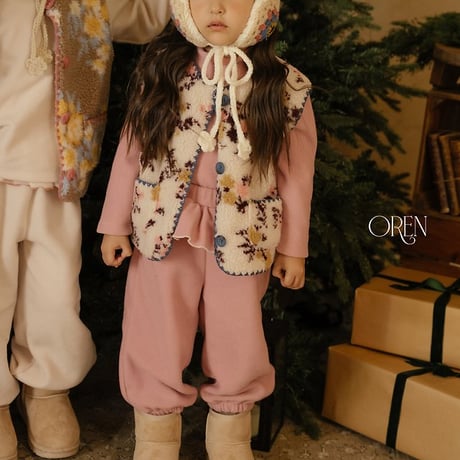 [予約] Florette Dumble Fleece Vest/ OREN by Hibyebebe