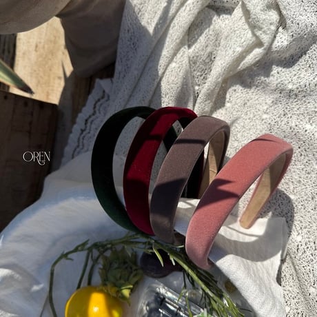 [予約] Velvet Headband/ OREN by Hibyebebe