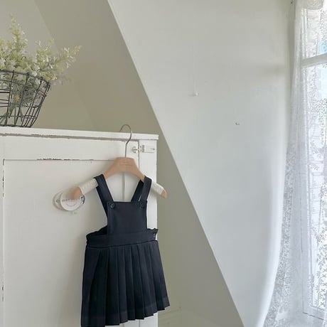 [予約] Louis Pleated Suspender Skirt/ Monbebe