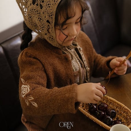 [予約] Gemma knit cardigan/ OREN by Hibyebebe