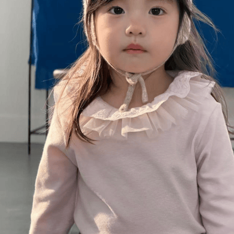 [予約] lace frill neck T/ aiai