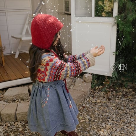 [予約] Blue May Pinafore Dress/ OREN by Hibyebebe