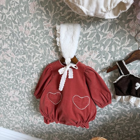 [予約] Lace-fur headband/ marron