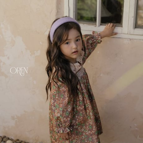[予約] Bonjour Square Collar Dress/ OREN by Hibyebebe