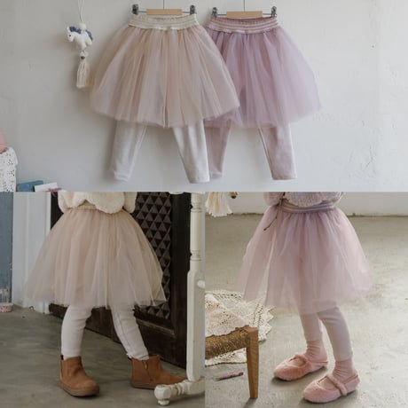 [予約] Moen tulle skirt leggings/ Puella FLO