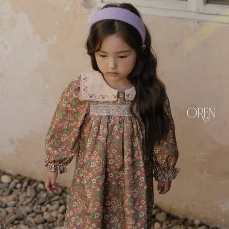[予約] Bonjour Square Collar Dress/ OREN by Hibyebebe