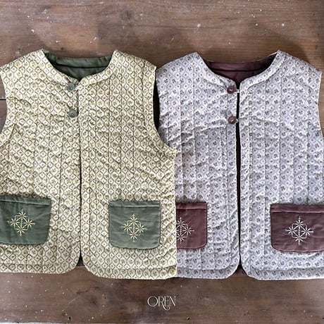 [予約] Morris Padded Vest (3oz)/ OREN by Hibyebebe