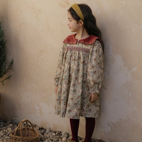 [予約] Bonjour Square Collar Dress/ OREN by Hibyebebe