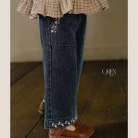 [予約] Maple Embroidery Denim Pants/ OREN by Hibyebebe
