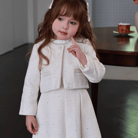 [予約] Ivory Jewel Jacket & Skirt Set