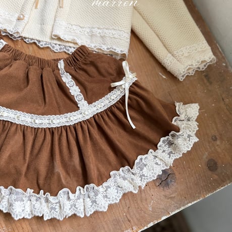 [予約] Suede skirt/ marron