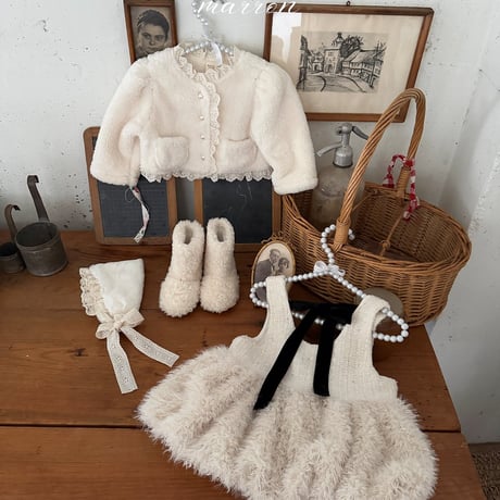[予約] Bubble Mini Dress/ marron