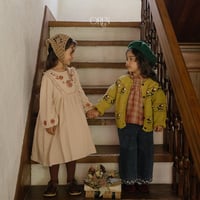 [予約] Belloti Flower Knit Cardigan (Two-Way Wear)/ OREN by Hibyebebe