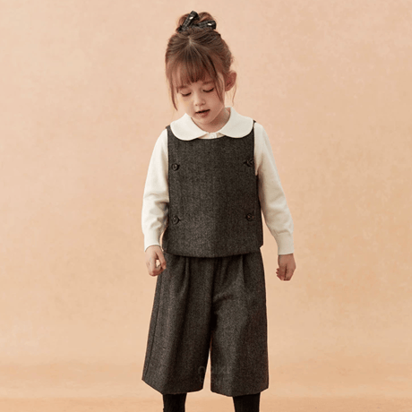 [予約] London Herringbone Vest & Culotte Set
