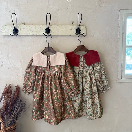 [予約] Bonjour Square Collar Dress/ OREN by Hibyebebe