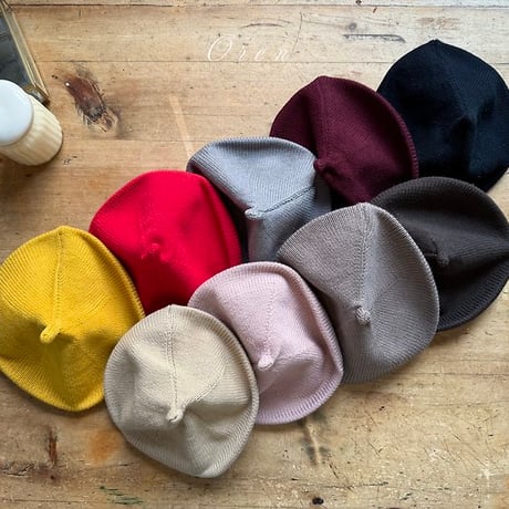 [予約] Blanc knit beret/ OREN by Hibyebebe