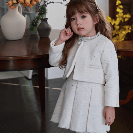 [予約] Ivory Jewel Jacket & Skirt Set