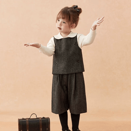 [予約] London Herringbone Vest & Culotte Set