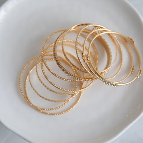 [予約] Golden Layered Bangle Set