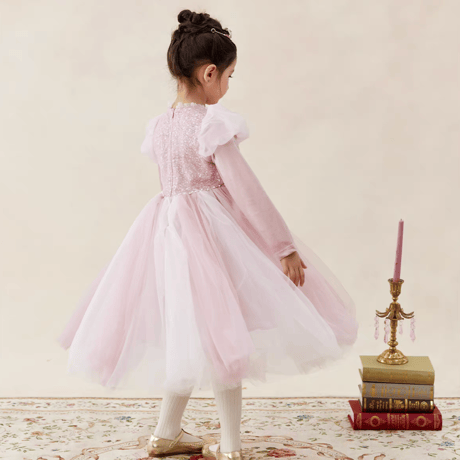 [予約] Pink Rosette Princess Dress (&Cape SET)