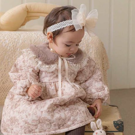 [予約] Merry Lulu padding Dress/ OREN by Hibyebebe