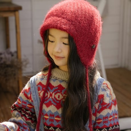 [予約] Flip Knit Brimmed Beanie/ OREN by Hibyebebe