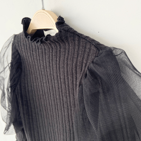 [予約] Ribbed Sha Sleeve T/ Mini Recipe