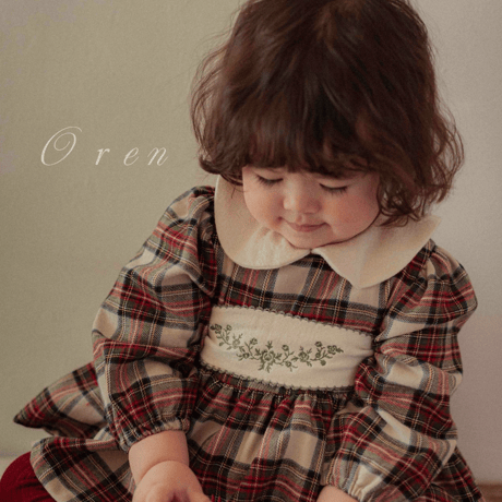 [予約] Noelia Check Suit (Bebe) / OREN by Hibyebebe