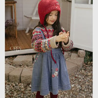 [予約] Blue May Pinafore Dress/ OREN by Hibyebebe