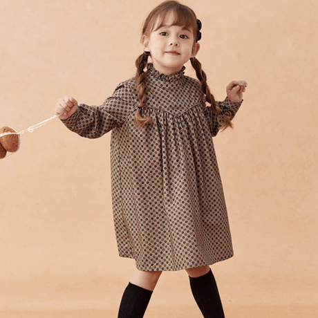 [予約] Petite Dot Ruffle Dress