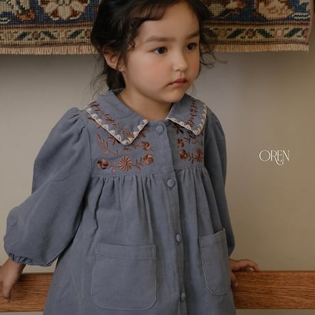 [予約] Camille corduroy dress/ OREN by Hibyebebe