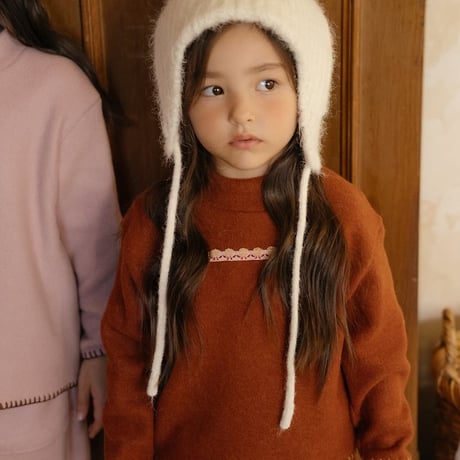[予約] Flip Knit Brimmed Beanie/ OREN by Hibyebebe