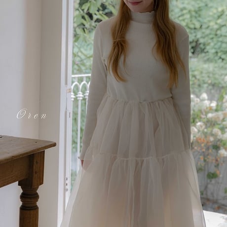 [予約] Severin Organza Dress (Mom) / OREN by Hibyebebe