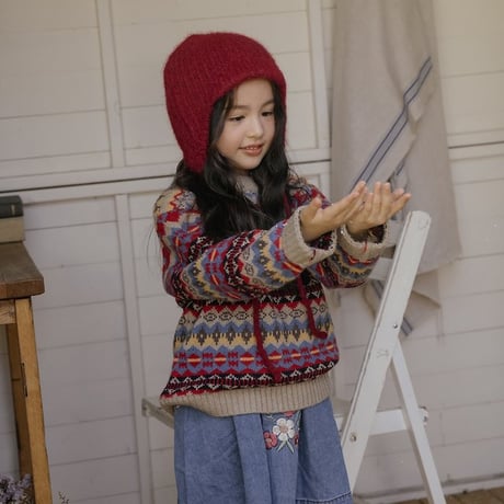 [予約] Adeline Multi-Wool Knit Sweater(+Mom)/ OREN by Hibyebebe