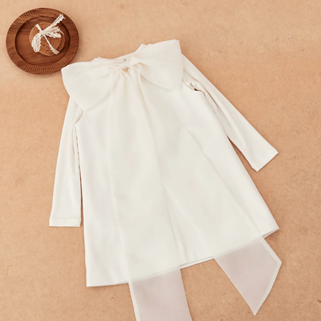 [予約] Ivory Grace Bow Dress